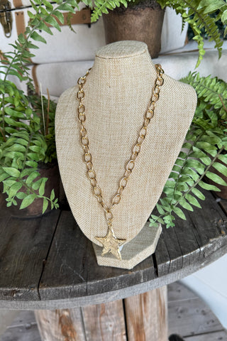 Sea Star Necklace Gold