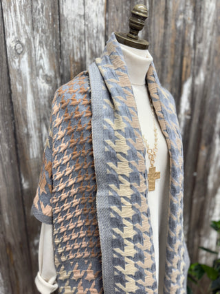 Cool Evenings Wrap Grey/Beige Wrap A Touch Of Style