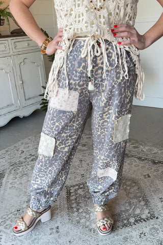 Scarred Joggers Leopard Jeans Pol Clothing