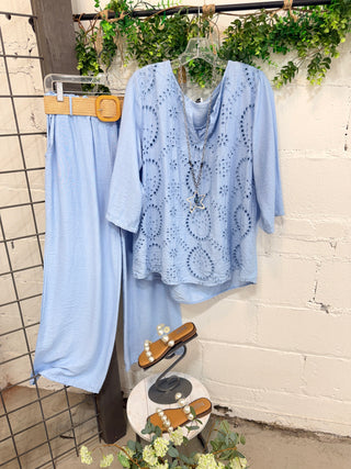 Larissa Pants Lt Blue Pants D Style