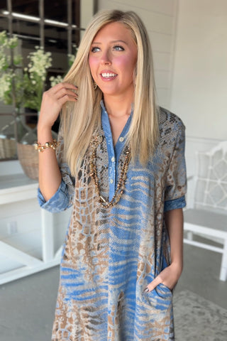 Movement Dress Dusty Blue Dresses S F Moda