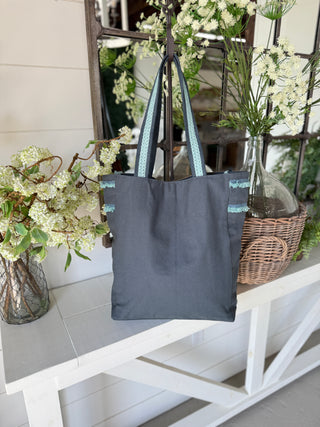 Gypsy Boho Tote Coral/Teal Tote K & K Interiors