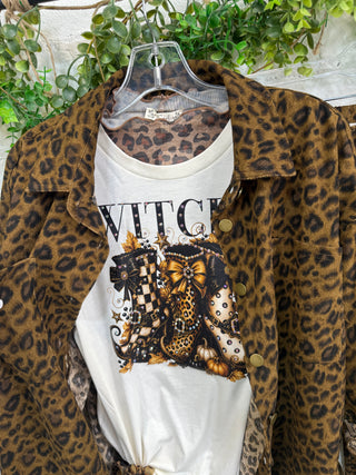 Witchy Boots Blingy Tee Natural T Shirt The Crystal Ranch