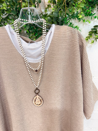 Destin Top Taupe Shirts & Tops YOLLY