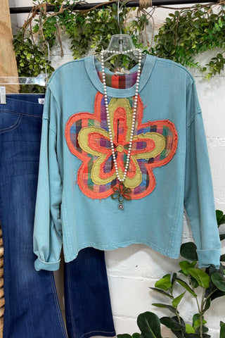 True Daisy Top Dusty Blue by Easel Shirts & Tops Easel