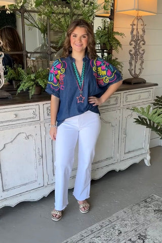 Sweet Summer Top Denim by Umgee