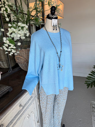 Girl Next Door Sweater Sky