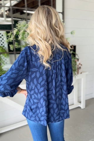 Seasons Change Navy by Umgee Shirts & Tops Umgee