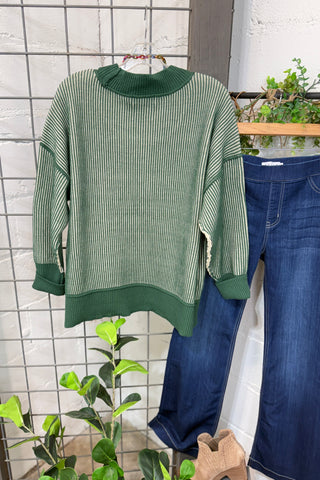 Elevate Sweater Green sweater Zenana