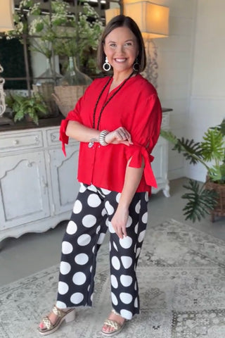 Griffin Top Red Shirts & Tops Vine & Love