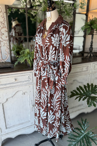 Seymour Long Dress Chocolate by Umgee