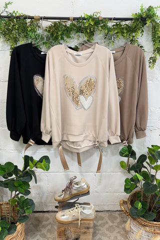 Double Love Taupe Shirts & Tops EZ