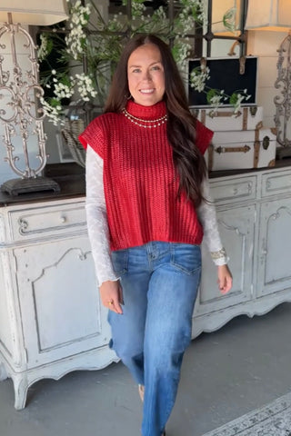 Venue Sweater Red Sweater She + Sky