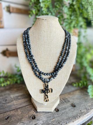 Access Necklace Grey Necklaces SM Style