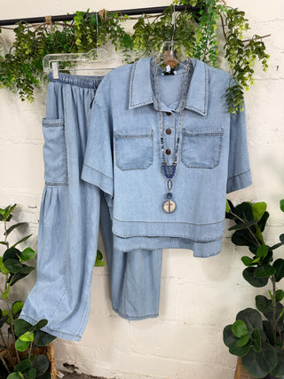 Garrett Top Chambray