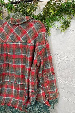 Belinda Shacket Red/Green Shacket Oli & Hali