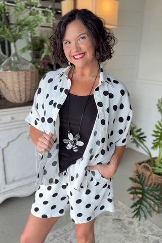 Polly Short Set White Black