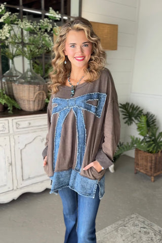 Kira Brown Shirts & Tops Blue Velvet