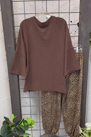 Cecelia Top Mocha by Umgee Shirts & Tops Umgee