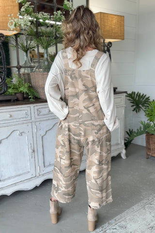 Jackie Overalls Camo Overalls Blue Velvet