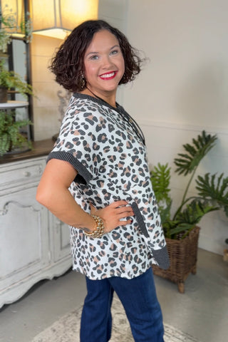 Carmine Ivory Leopard Top Shirts & Tops Heimish USA