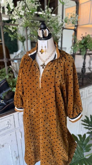Barnes Dress Camel by Umgee Dresses Umgee