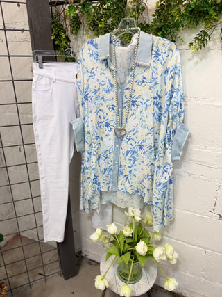 Leeanna Top Lt Blue Shirts & Tops Blublu