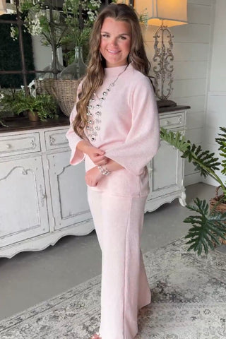 In Style Pant Set Lt Blue Top & Pant Set stylive