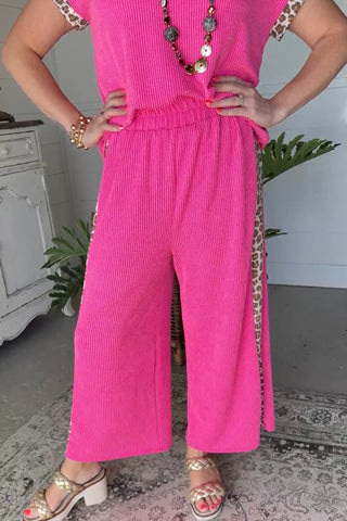 No Worries Pant Set Charcoal Top & Pant Set Lovely Melody