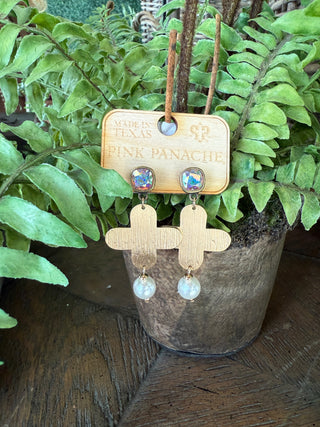 Blessings Earrings Gold by Pink Panache Earrings Pink Panache