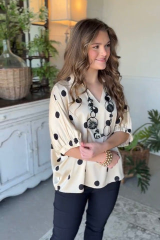 Shimmy Shine Taupe/Polka Dot by Jodifl