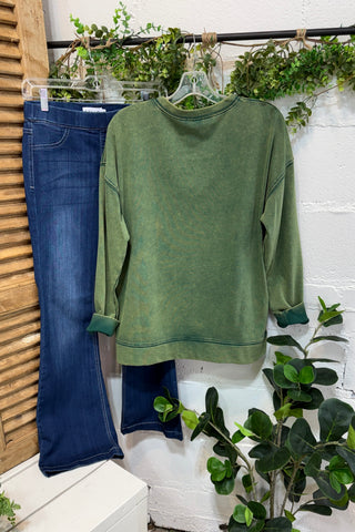 Wrap Me Up Top Green Shirts & Tops Sage & Fig