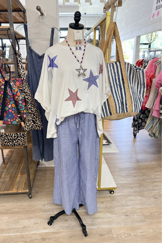 Star Bright Top White Shirts & Tops Peach Love