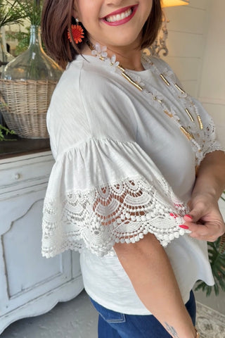 Cheryl Top White by Easel Shirts & Tops Easel