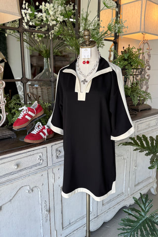 Rachel Dress Black/Ivory