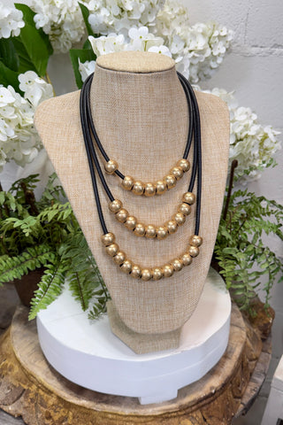 Phoenix Necklace Black/Gold Necklaces L & B Creations