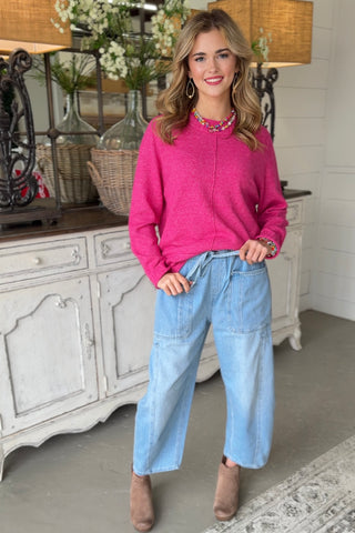 Cozy Comfort Sweater Magenta sweater Staccato