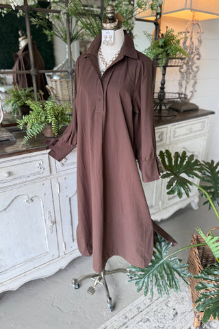 Patti Long Dress Brown by Umgee Dresses Umgee