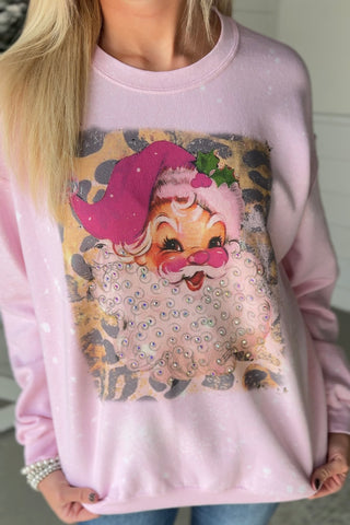 Blingy Beard Santa Sweatshirt Pink Sweatshirt Raisin' Arrows