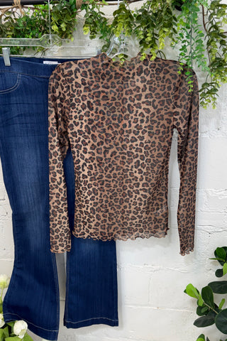 Sheerly Beloved Top Mocha by Easel Shirts & Tops Easel