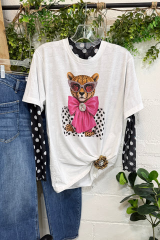 Clever Kitty Tee White
