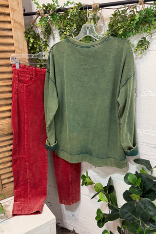 Wrap Me Up Top Green Shirts & Tops Sage & Fig