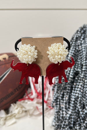 Alabama Elephant Earrings
