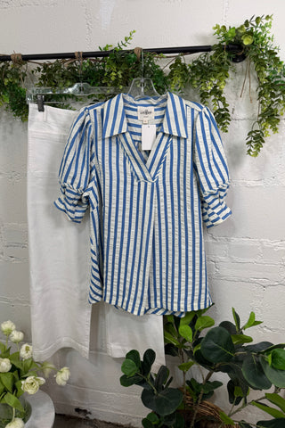 Cynthia Top Blue by Umgee Shirts & Tops Umgee