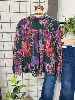 Vivid Gardens Forest Green by Jodifl Shirts & Tops Jodifl