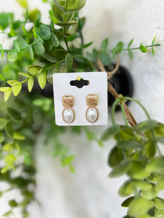 Flint Earrings White by Pink Panache Earrings Pink Panache