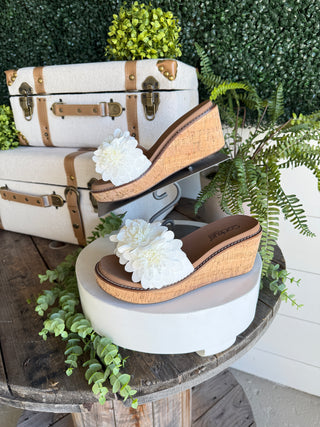 Wildflower Wedge Sandals White by Corky’s Sandal Corky's Footwear