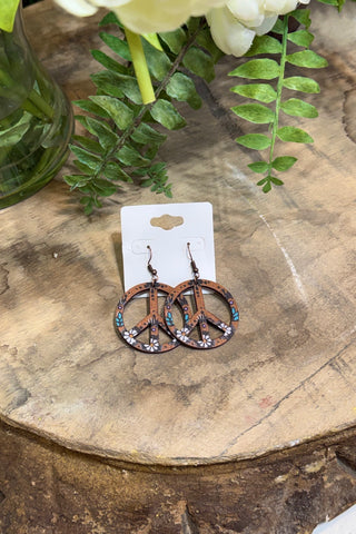 Hipster Earrings Brown