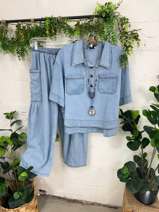 Garrett Top Chambray