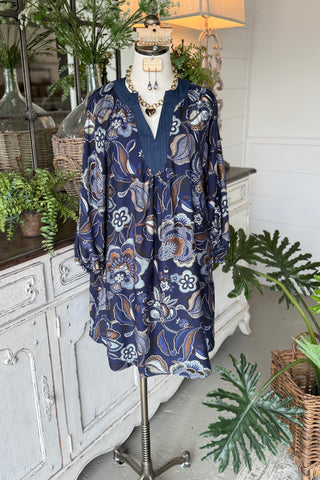 Maxine Dress Navy by Umgee
